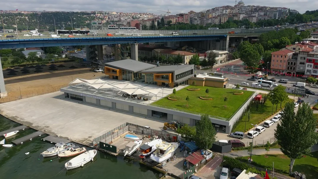 Haliç Su Sporları Merkezi'nin havadan görünüşü
